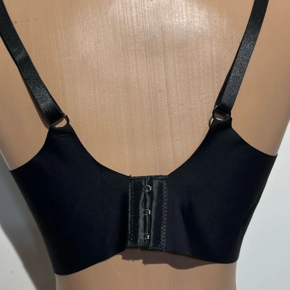 Catherine Malandrino‎ Women's Black Lace Overlay Wireless Padded Bra Size 38C